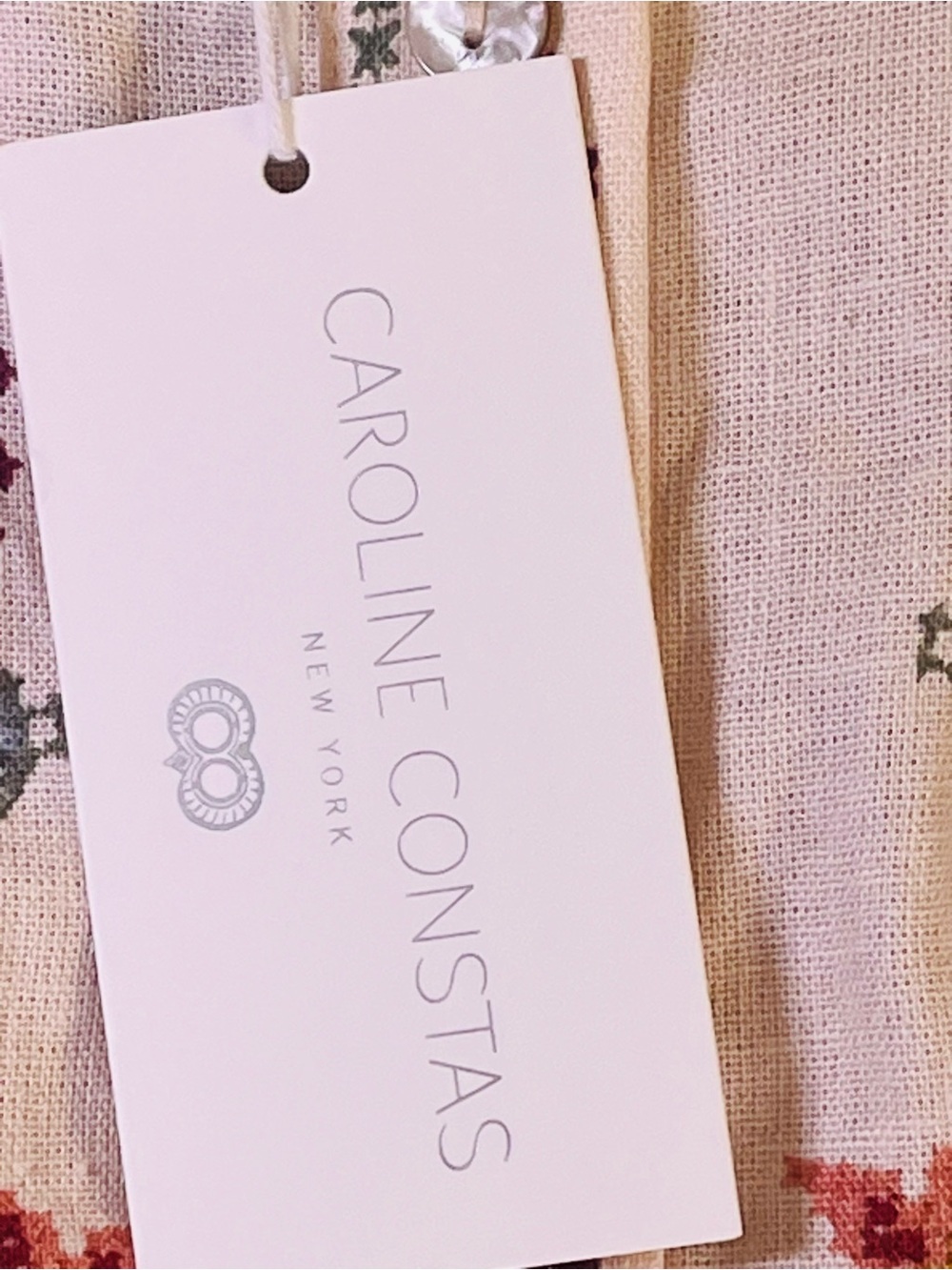 Caroline Constas Cream Multi Colored Embroidered Belted Midi Dress Western Med - Picture 3 of 13